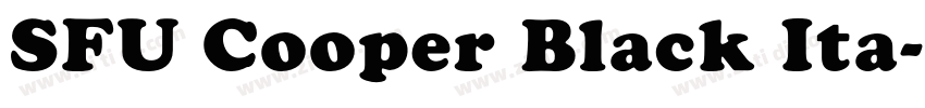 SFU Cooper Black Ita字体转换